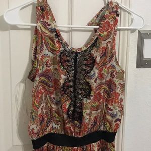 Multi color romper, in excellent condition